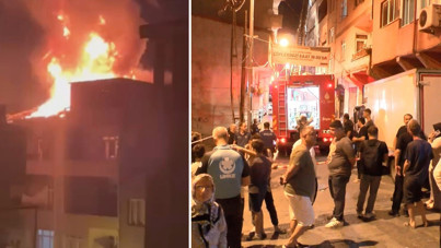 Beyoğlu'nda yangın ve tüp patlaması: Mahalleli sokağa döküldü