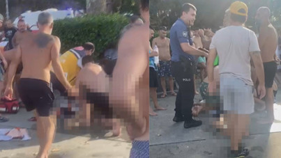 Denizde fenalaştı güçlükle karaya çıkarıldı