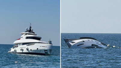 40 milyon liralık yat, 15 dakikada battı