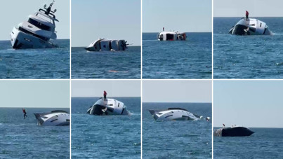 Lüks yat sahibine teslim edildikten 15 dakika sonra sulara gömüldü