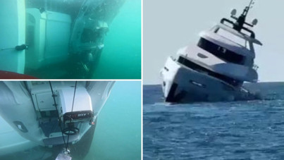 Zonguldak'ta batan lüks yatın su altındaki görüntüleri ortaya çıktı