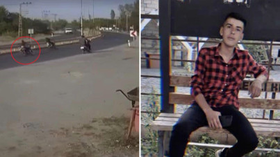 Virajı alamadı, çukura düştü: Yusuf’un son anları kamerada