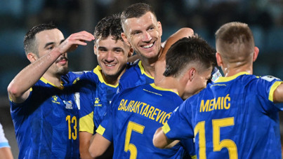 Dzeko'dan duble: Bosna 4'te 4 yaptı