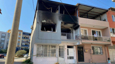 Evini ateşe veren baba öldü, oğlu yaralandı