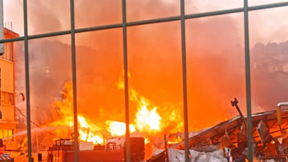 Silah fabrikasında korkutan yangın