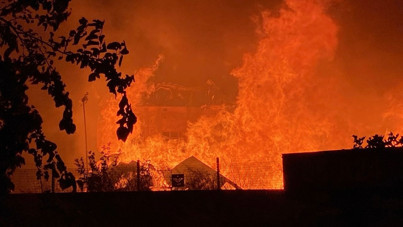 Samsun'da kereste fabrikasında büyük yangın