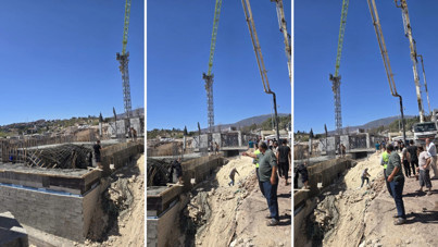 İnşaatta beton dökümü sırasında tabla çöktü: 2 işçi yaralandı