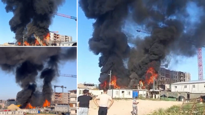 İşçi yatakhaneleri alevlere teslim oldu