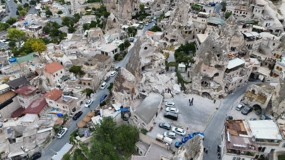 Kapadokya'da Peribacası gece yarısı yıkıldı!