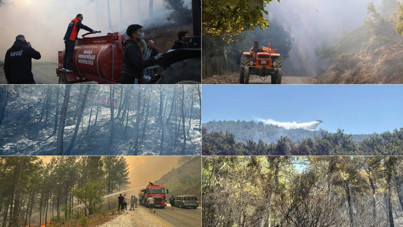 Milas iki gündür yanıyor! Havadan ve karadan müdahale sürüyor