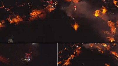 Ormanlık alandaki baraka alev alev yandı