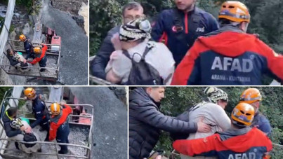 Rize'de heyelan nedeniyle mahsur kalan hastalar kurtarıldı