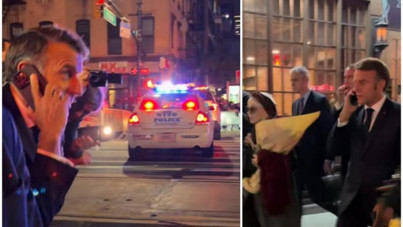 Trump'ın konvoyu için trafiği kapattılar, Macron yolda kaldı