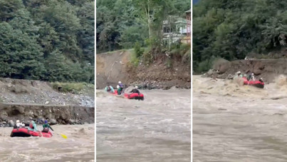 Sel sularında rafting yapanlara ceza