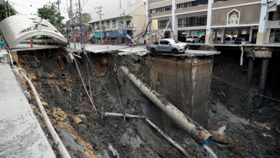 Yer yarıldı, içine girdi