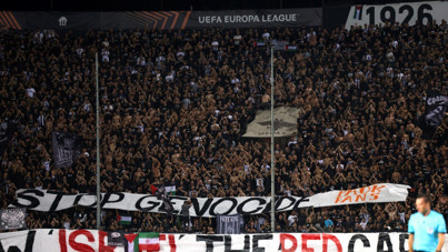 Yunan taraftarlardan İsrail protestosu