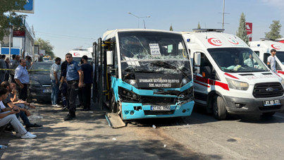 Diyarbakır’da freni patlayan otobüs durağa daldı: 25 yaralı