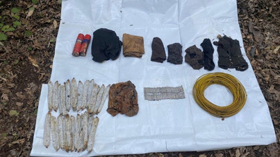 Teröristlerin deposundan patlayıcı çıktı