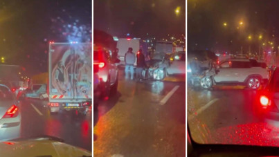 Sabah trafiği kilitlendi: TEM’de 17 araç birbirine girdi