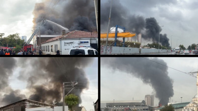 İzmir'i duman kapladı: Patlama sesleri geldi