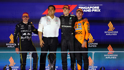 Singapur GP'yi George Russell kazandı: McLaren şampiyon oldu