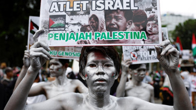 Endonezya'da halk İsrail'e karşı sokağa çıktı