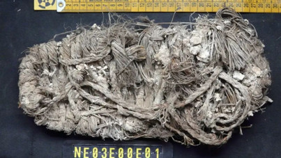 Akbaba yuvasından 700 yıllık sandalet çıktı