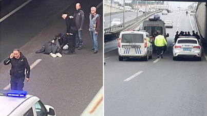 Köprüde şüpheli olay: Genç kadın asfalta düştü