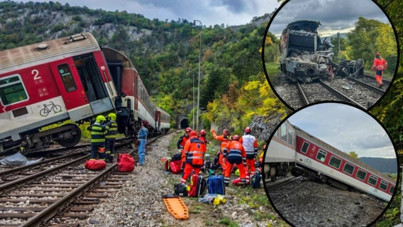 İki tren kafa kafaya çarpıştı: Korkunç kazadan ilk görüntüler
