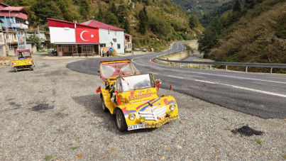 Karadeniz usulü cabrio: Hayalini kurduğu üstü açılır arabayı kendisi yaptı