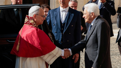 Papa 14. Leo'dan İtalya'ya ilk resmi ziyaret