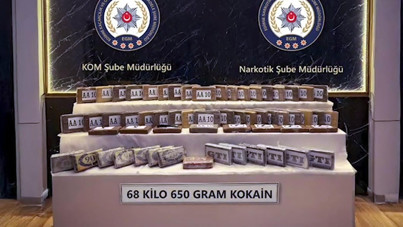Piyasa değeri 210 milyon: 68 kilo kokain yakalandı