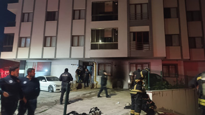 Apartman otoparkında bomba gibi patlama