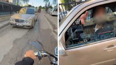 Hem ters yöne girdi hem tehdit etti: 'Canından olma, istediğim yerden girerim'