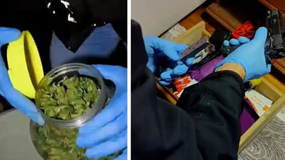 Baskında uyuşturucu ve silah ele geçirildi