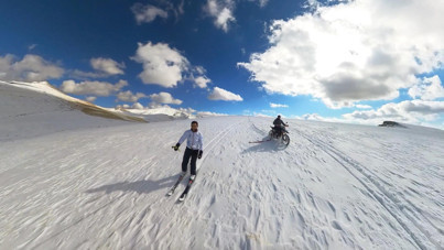Kar kalınlığı 40 santimetreye ulaştı: Ergan Dağı’nda ilk kayak yapıldı