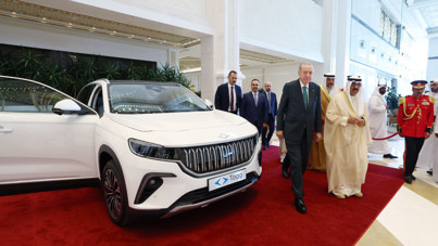 Erdoğan Kuveyt Emiri'ne Togg hediye etti