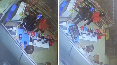 Silahlı market soygunu: Çıkarken çikolata da aldılar