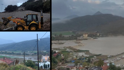 Gökçeada'yı sel aldı