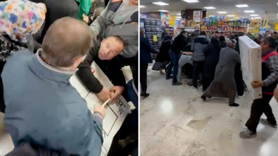 Mağazada televizyon izdihamı