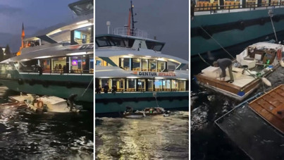 Sabah seferinde tehlikeli anlar: Yolcu motoru balıkçı teknesine çarptı