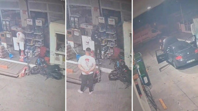 Hırsızların rahatlığı 'pes' dedirtti: Hem çaldılar hem görevliyle sohbet ettiler