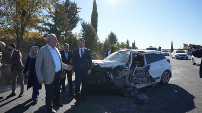 Görev başındaki polis ile muhtarın aracı çarpıştı: 2 kişi yaralandı
