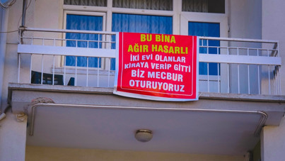 Pankartı görenler bir daha baktı: İki evi olanlar kiraya verip gitti