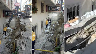 Avcılar’da istinat duvarı çöktü