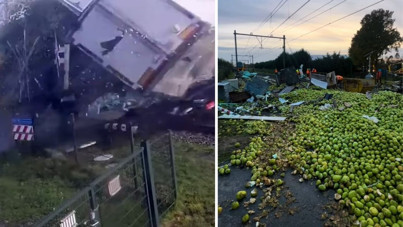 Korkunç kaza: Tren, TIR'a çarptı