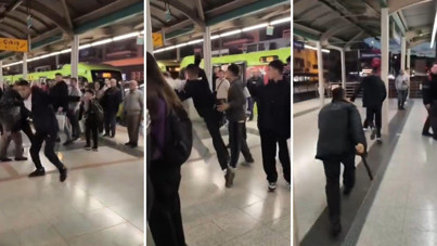 Metroda güvenlik görevlisiyle yolcu birbirine girdi