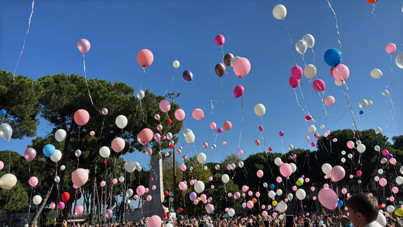 Balonlar Gökçe için uçuruldu