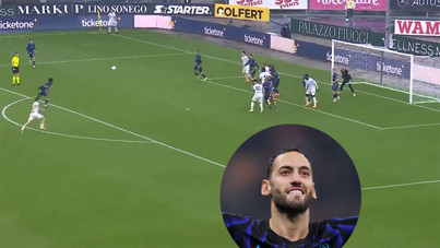 Hakan Çalhanoğlu'ndan inanılmaz asist: Ustalığını konuşturdu