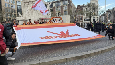 Galatasaray taraftarları, Dam Meydanı’nı sarı kırmızıya boyadı